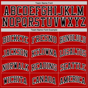 Custom Red Black-White Authentic Throwback Basketball Jersey