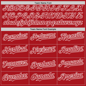 Custom Red White Authentic Baseball Jersey