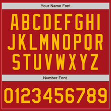 Laden Sie das Bild in den Galerie-Viewer, Custom Red Gold Authentic Baseball Jersey
