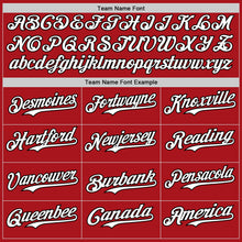 Laden Sie das Bild in den Galerie-Viewer, Custom Red White Pinstripe Black Authentic Baseball Jersey
