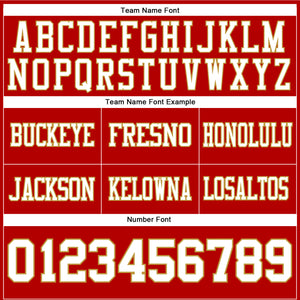 Custom Red White-Old Gold Authentic Football Jersey