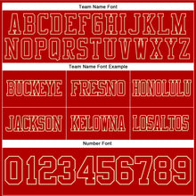 Load image into Gallery viewer, Custom Red Cream Authentic Football Jersey
