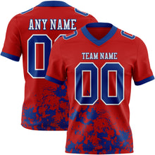 Загрузить изображение в средство просмотра галереи, Custom Red Royal-White Splash Mesh Authentic Football Jersey
