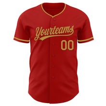 Charger l'image dans la galerie, Custom Red Old Gold Authentic Baseball Jersey
