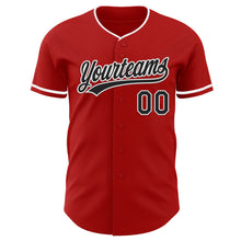 Charger l'image dans la galerie, Custom Red Black-White Authentic Baseball Jersey
