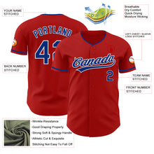 Charger l'image dans la galerie, Custom Red Royal-White Authentic Baseball Jersey
