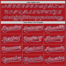 Load image into Gallery viewer, Custom Red White-Navy Authentic Baseball Jersey

