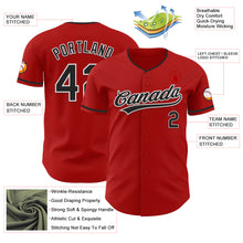 Загрузить изображение в средство просмотра галереи, Custom Red Black-White Authentic Baseball Jersey
