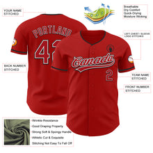 Загрузить изображение в средство просмотра галереи, Custom Red White-Black Authentic Baseball Jersey
