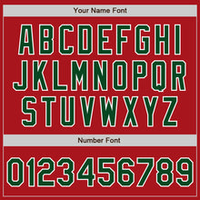 Laden Sie das Bild in den Galerie-Viewer, Custom Red Green-White Authentic Baseball Jersey
