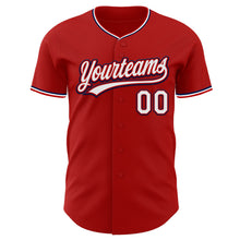Charger l'image dans la galerie, Custom Red White-Navy Authentic Baseball Jersey

