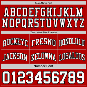 Custom Reversible Black White-Red Double Side Basketball Jersey