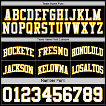 Charger l&#39;image dans la galerie, Custom Reversible Black White-Gold Double Side Basketball Jersey
