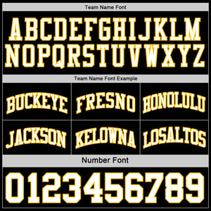 Custom Reversible Black White-Gold Double Side Basketball Jersey
