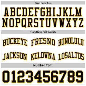 Custom Reversible Black White-Gold Double Side Basketball Jersey