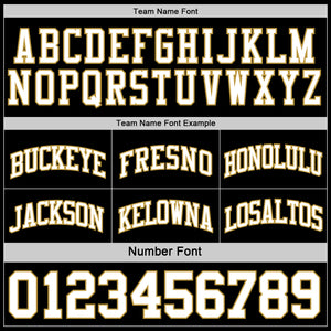 Custom Reversible Black White-Old Gold Double Side Basketball Jersey