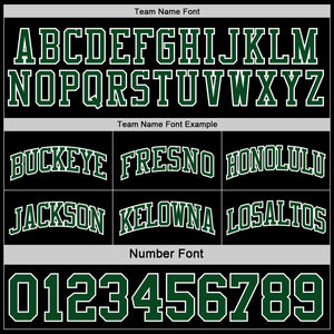 Custom Reversible Black Green-White Double Side Basketball Jersey