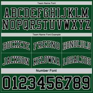 Custom Reversible Black Green-White Double Side Basketball Jersey
