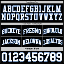 Charger l&#39;image dans la galerie, Custom Reversible Black White-Light Blue Double Side Basketball Jersey
