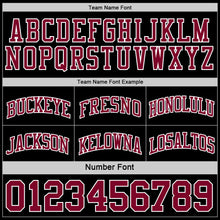 Load image into Gallery viewer, Custom Reversible Black Maroon-White Double Side Basketball Jersey
