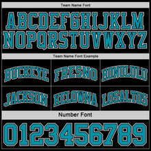 Charger l&#39;image dans la galerie, Custom Reversible Black Teal-White Double Side Basketball Jersey
