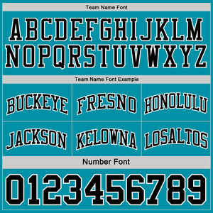 Custom Reversible Black Teal-White Double Side Basketball Jersey