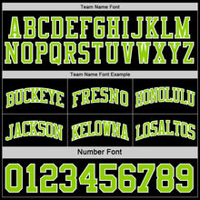 Load image into Gallery viewer, Custom Reversible Black Neon Green-White Double Side Basketball Jersey
