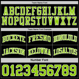 Custom Reversible Black Neon Green-White Double Side Basketball Jersey