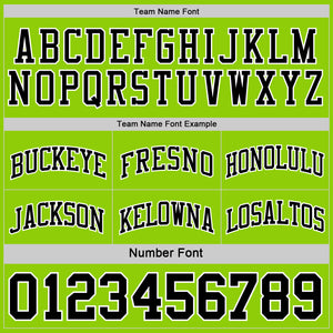 Custom Reversible Black Neon Green-White Double Side Basketball Jersey