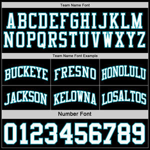 Custom Reversible Black White-Teal Double Side Basketball Jersey