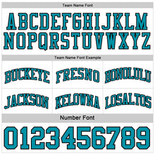 Charger l&#39;image dans la galerie, Custom Reversible Black White-Teal Double Side Basketball Jersey
