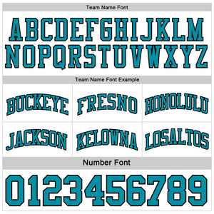 Custom Reversible Black White-Teal Double Side Basketball Jersey