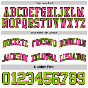 Custom Reversible Black Pink-Neon Green Double Side Basketball Jersey