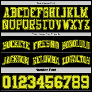 Custom Reversible Black Neon Yellow Double Side Basketball Jersey