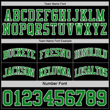 Charger l&#39;image dans la galerie, Custom Reversible Black Grass Green-White Double Side Basketball Jersey
