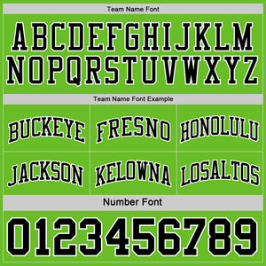 Custom Reversible Black Grass Green-White Double Side Basketball Jersey