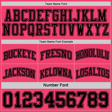 Load image into Gallery viewer, Custom Reversible Black Neon Pink Double Side Basketball Jersey
