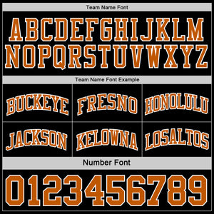 Custom Reversible Black Texas Orange-White Double Side Basketball Jersey