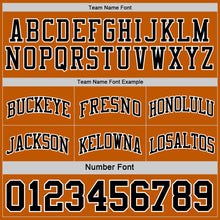 Charger l&#39;image dans la galerie, Custom Reversible Black Texas Orange-White Double Side Basketball Jersey
