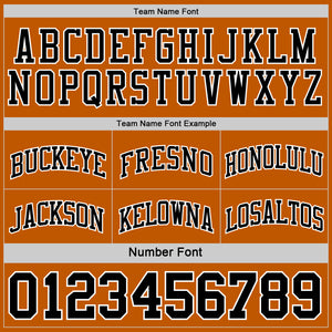 Custom Reversible Black Texas Orange-White Double Side Basketball Jersey