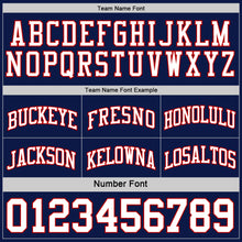 Load image into Gallery viewer, Custom Navy White-Red Reversible Double Side Basketball Jersey
