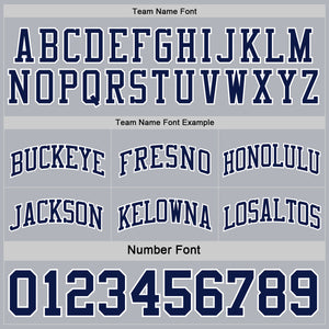 Custom Navy White-Gray Reversible Double Side Basketball Jersey