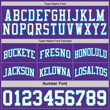 Загрузить изображение в средство просмотра галереи, Custom Purple White-Teal Reversible Double Side Basketball Jersey
