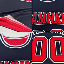 Load image into Gallery viewer, Custom Reversible Black Orange Double Side Basketball Jersey

