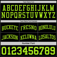 Load image into Gallery viewer, Custom Reversible Black Neon Green Double Side Basketball Jersey
