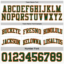 Load image into Gallery viewer, Custom Reversible Green Orange-White Double Side Basketball Jersey
