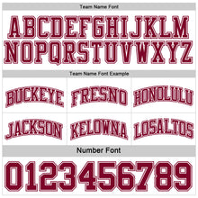 Load image into Gallery viewer, Custom Reversible Maroon White Double Side Basketball Jersey
