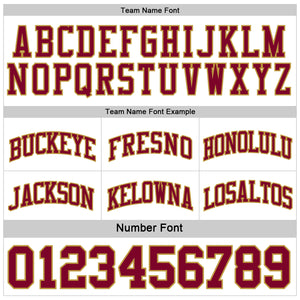 Custom Reversible Maroon Old Gold Double Side Basketball Jersey