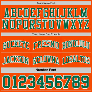 Custom Reversible Kelly Green Orange-White Double Side Basketball Jersey