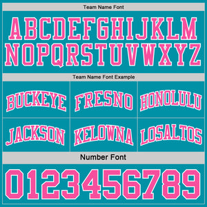Custom Reversible Teal Pink-White Double Side Basketball Jersey